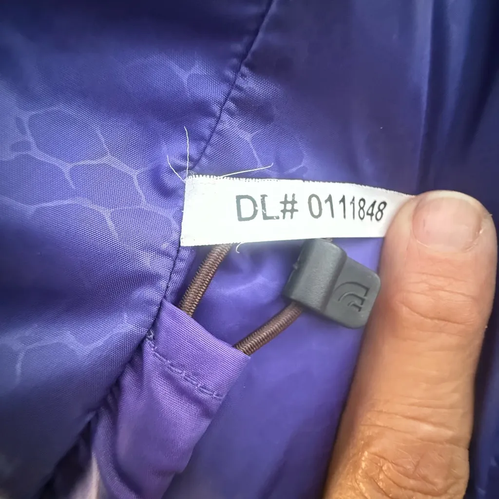 WOMENS  The North Face Totally Down Hooded Jacket SZ S/P Purple 600 - Image 14