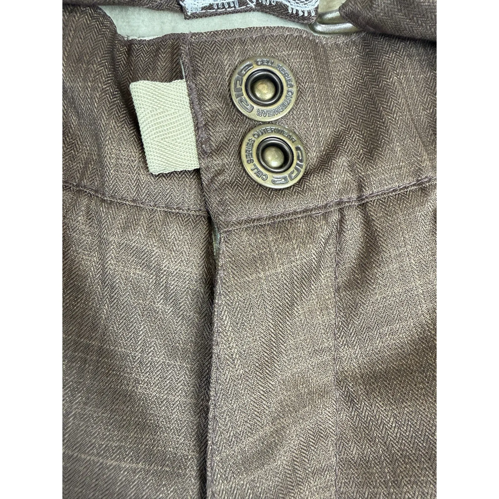 Ride Snowboards Women’s Snowboard Pants Size L Stripe Waterproof Insulated Brown Size L - Image 5