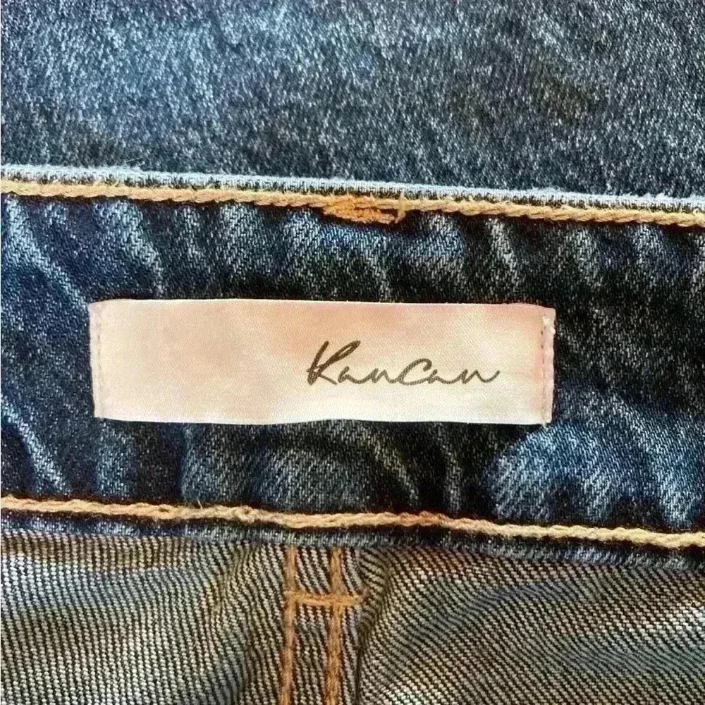 Kancan blue high rise distressed wide leg jeans in size 25 - Image 6