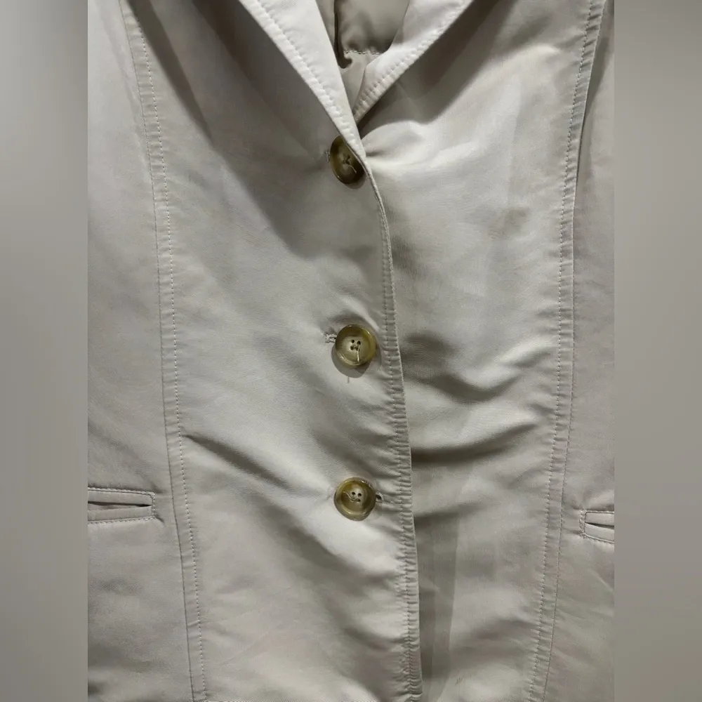 Brooks Brothers Quilted Down Jacket Size 8 Tan Light Jacket Jacket Neutral - Image 4