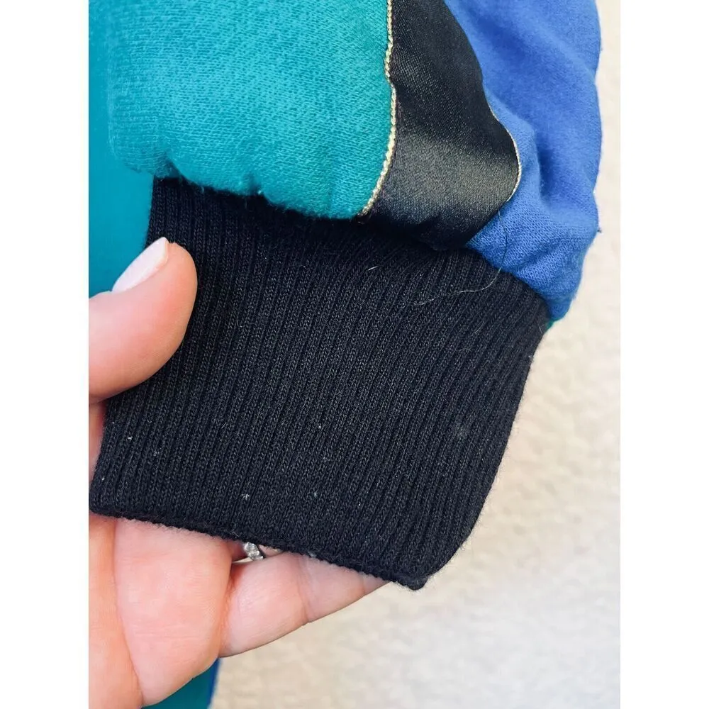 VTG Art to Wear Color Block Sarah Cocoon Shoulder Pads Jacket‎ Medium 80s Retro - Image 7