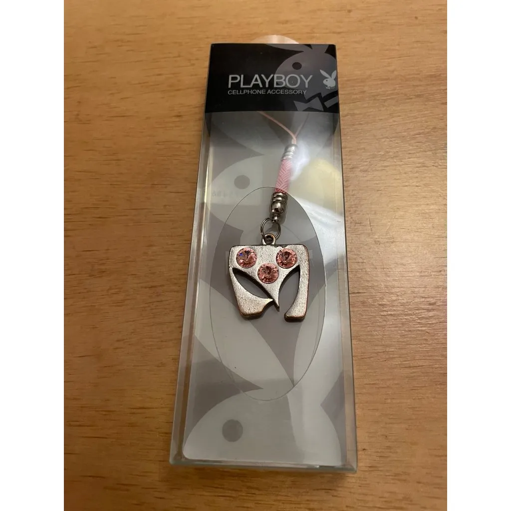 New Playboy Bunny Ears Pink Bling Rhinestones Cellphone Accessory - Image 3