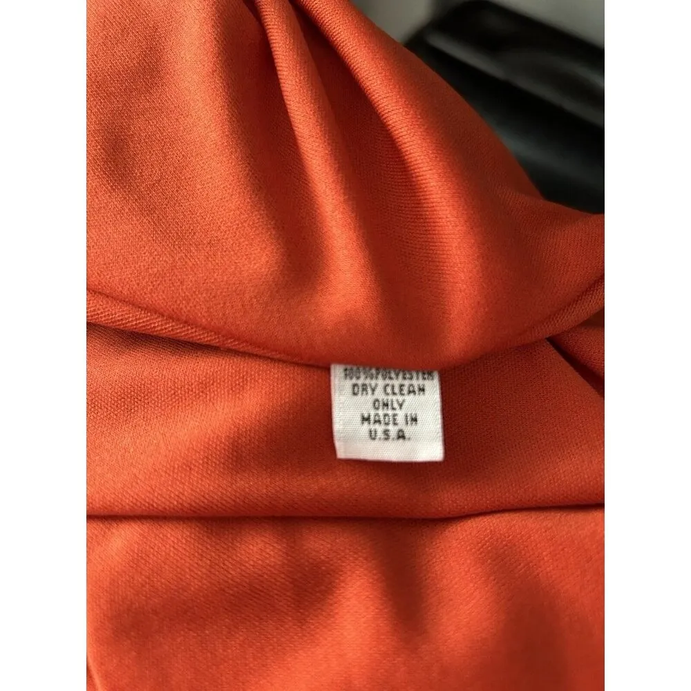 Hutch Declan Dress Floral Print Square Neckline Sleeveless Rust/Brown Size 4 - Image 8