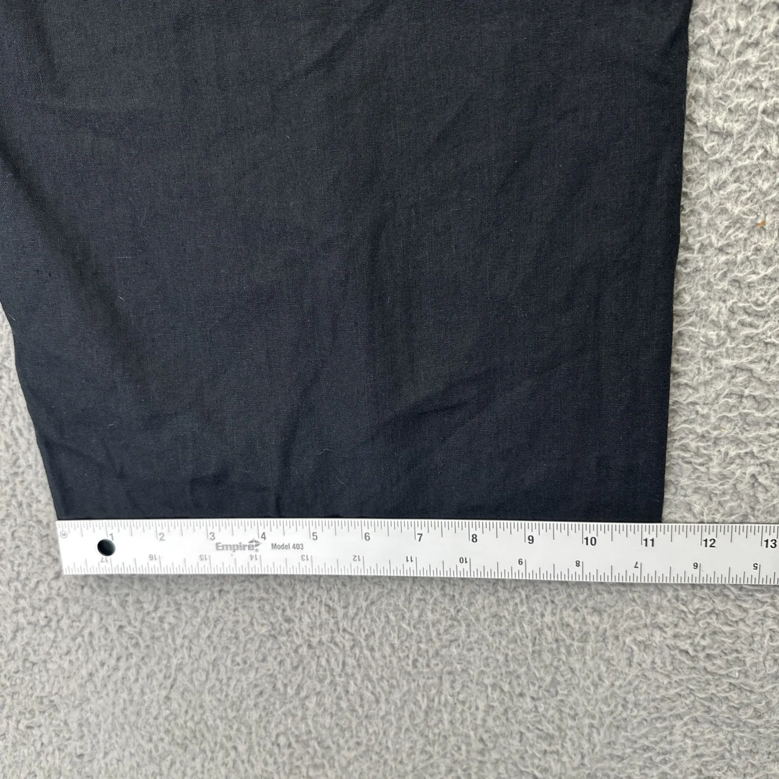 Habitat Clothes To Live In Pull On Wide Leg Pants Black Linen Lagenlook W Medium - Image 9