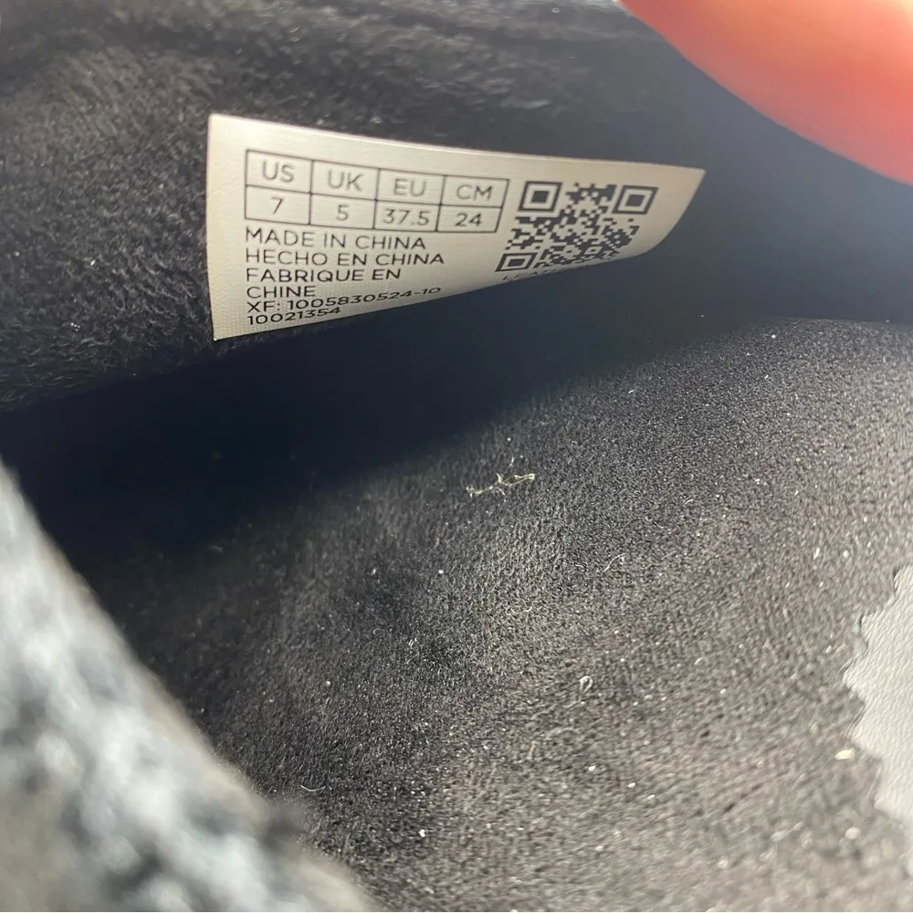 TOMS Addison Suede Deco Stitch Clog Heel Size 7 Black Wood Platform Boho - Image 5