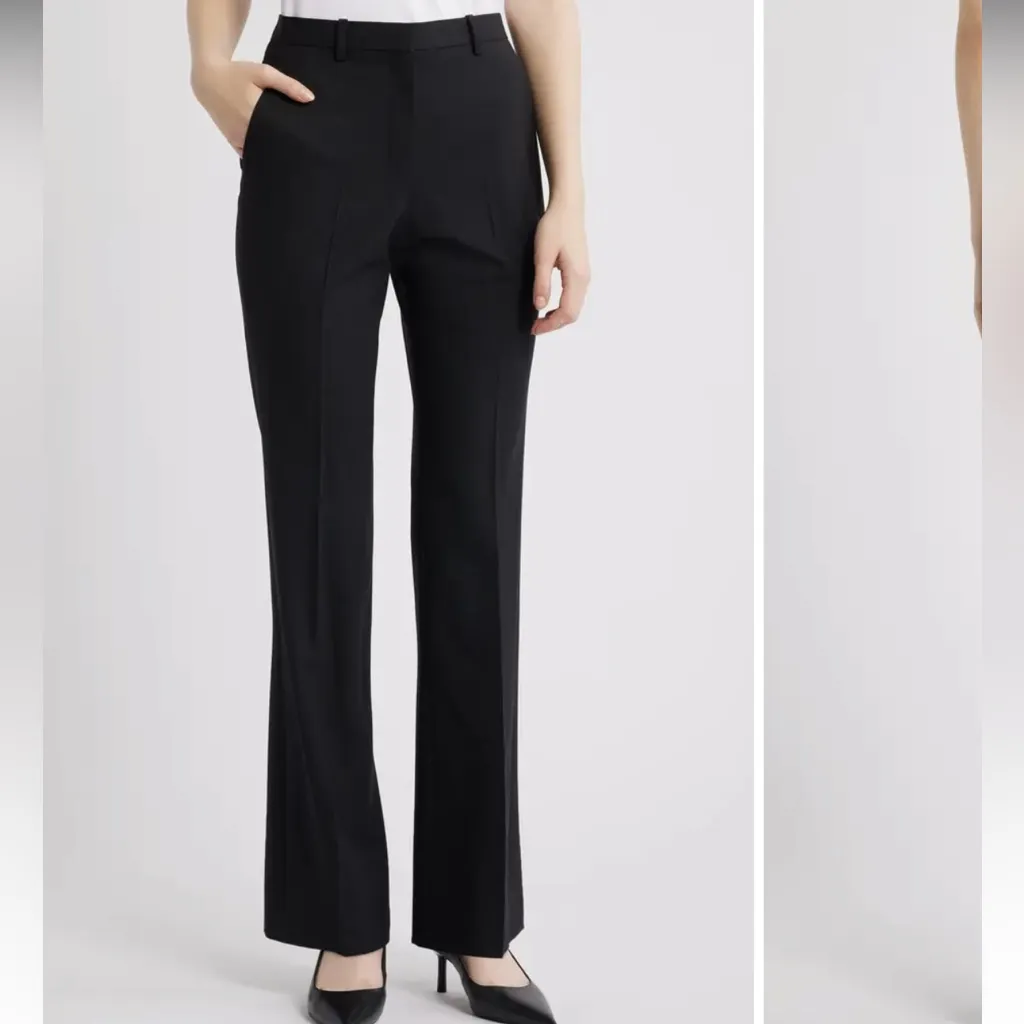 Theory Slim Fit Stretch Wool Trousers Size 2 - Image 2