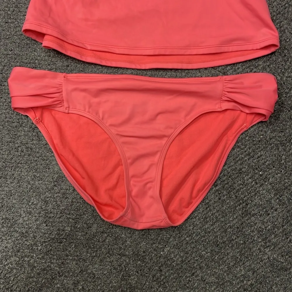 Athleta Pink Halter Swim Bikini Two Piece Womens Size 38 B/C and Large Bottoms - Image 3