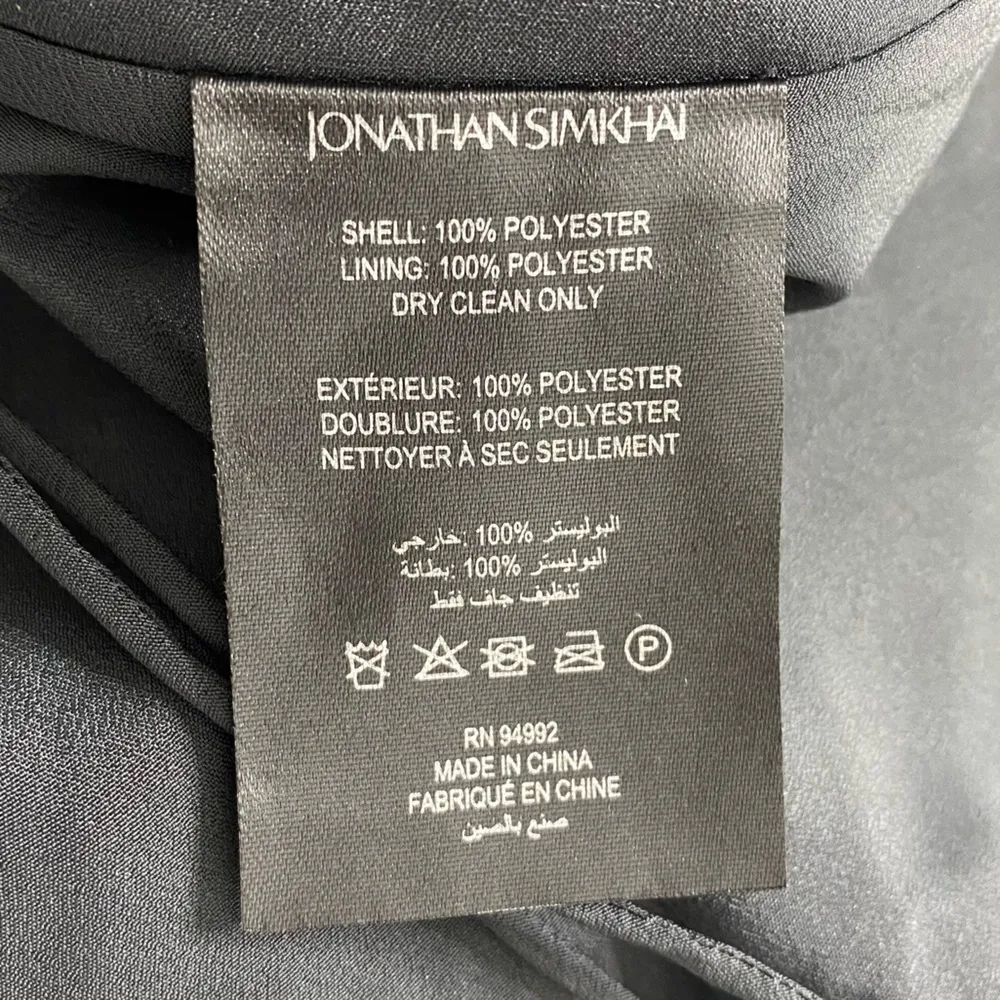 Jonathan Simkhai Anaise Black Mini Dress Cut Out Size 8 - Image 8