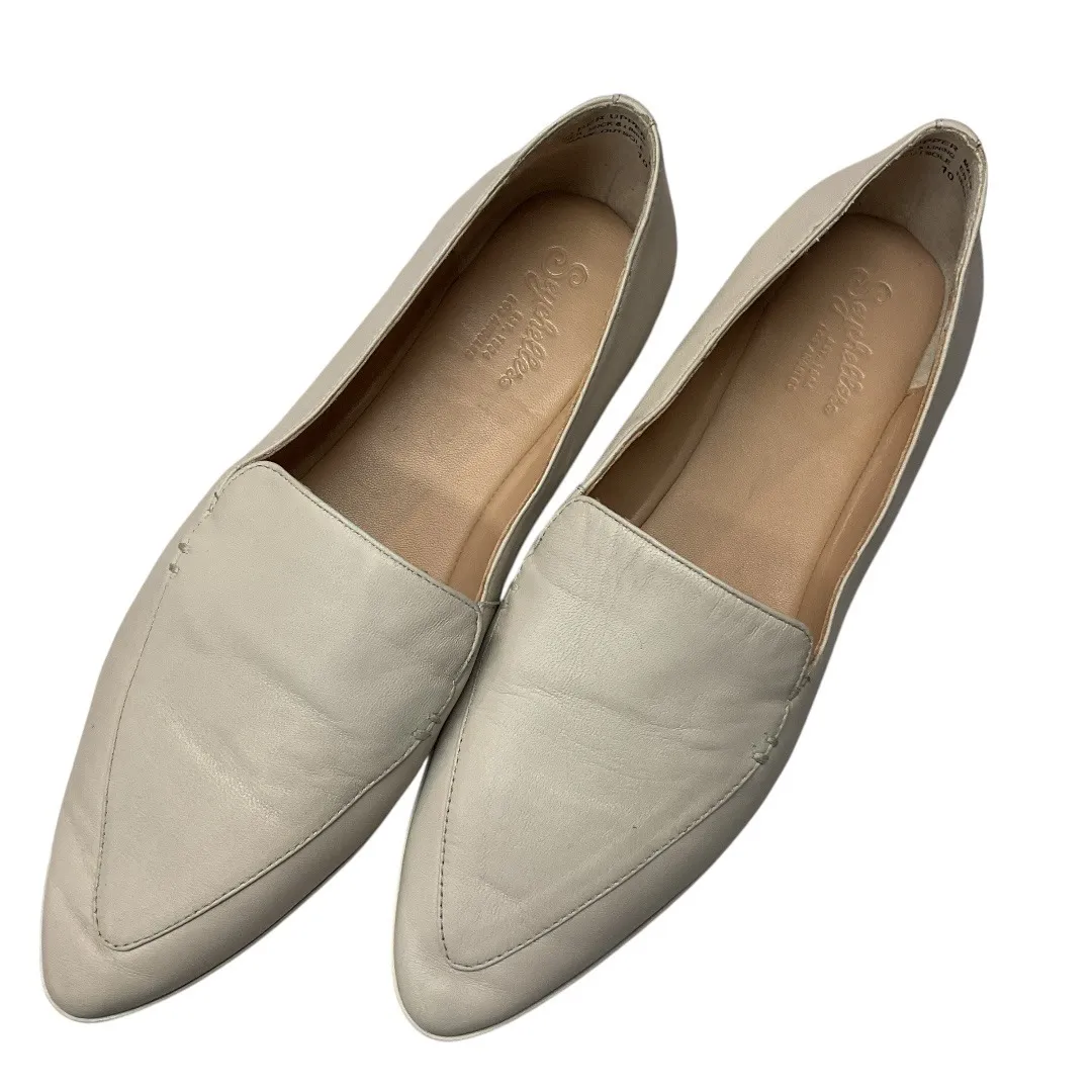Seychelles Women's Pointed Toe Leather Casual Slip On Flat Shoes Cream Size 10 - Image 4
