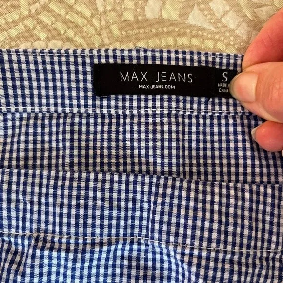 Max Jeans Dramatic sleeve gingham blouse size S - Image 3