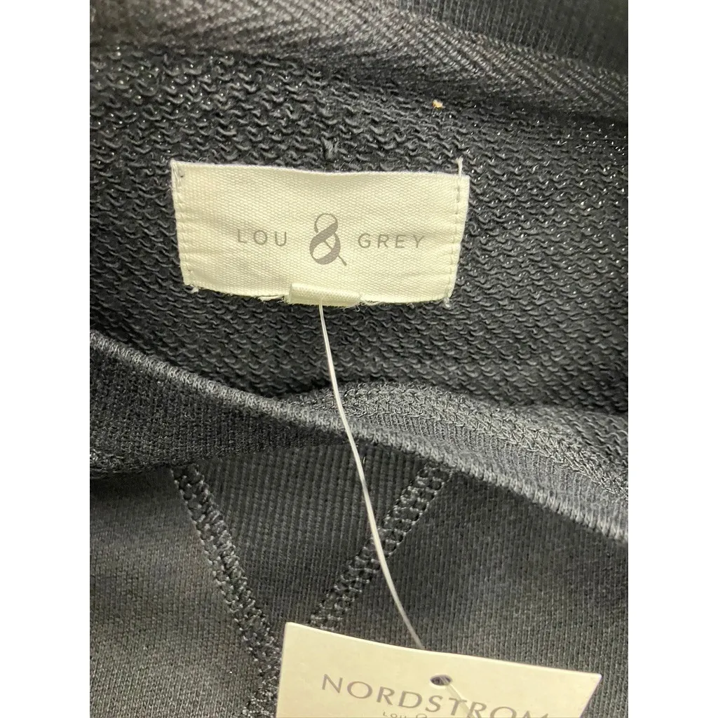 Lou & Grey Black Martini Glass Embroidered Crewneck Sweatshirt Women's Size M - Image 3