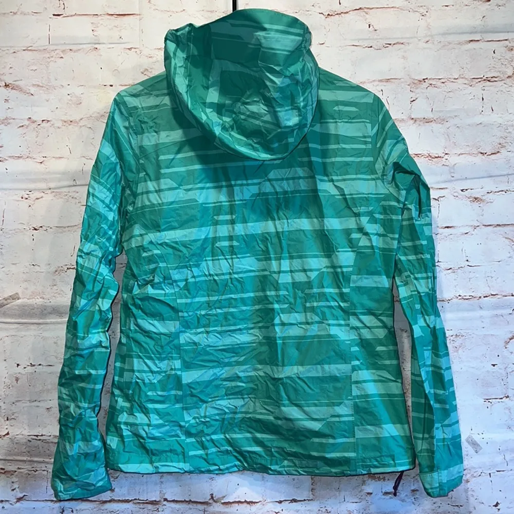 Mountain hardwear rain jacket shell green full zip READ water resistant small - Image 6