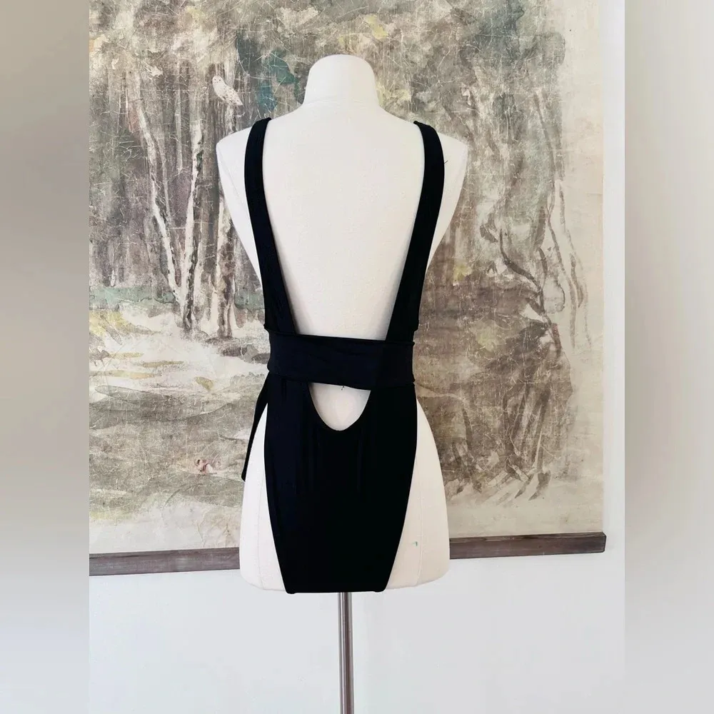 Urban Outfitters Ris-K Sol One-Piece Swimsuit in Black Size Medium NWOT $78 - Image 6