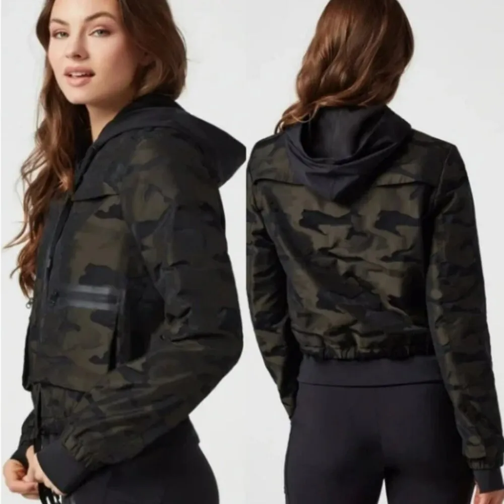 NWOT Blanc Noir Skyfall Aviator Camo Jacket Size small Black - Image 2