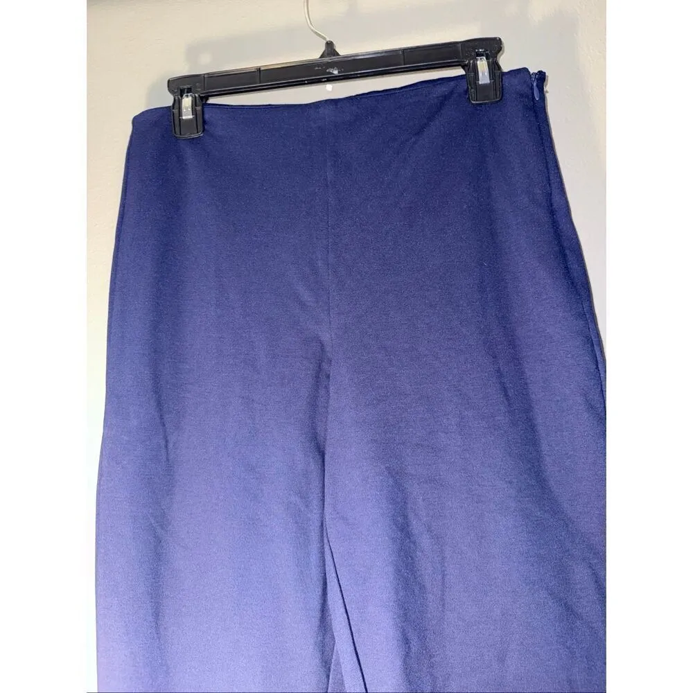 Fabletics Women's Ponte Skinny Zip Split Hem Pant Navy Blue Medium #689 - Image 12