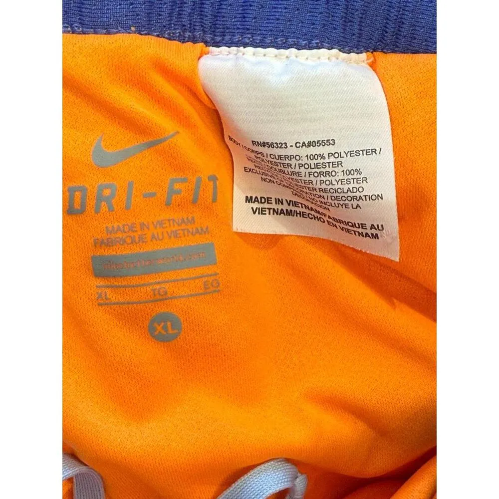 Nike Women’s Dri Fit Running Shorts, size XL orange blue - Image 4
