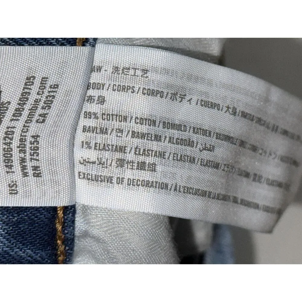 NEW Abercrombie & Fitch High Rise 4" Short Blue Denim Jean Shorts Size 31 12 - Image 5