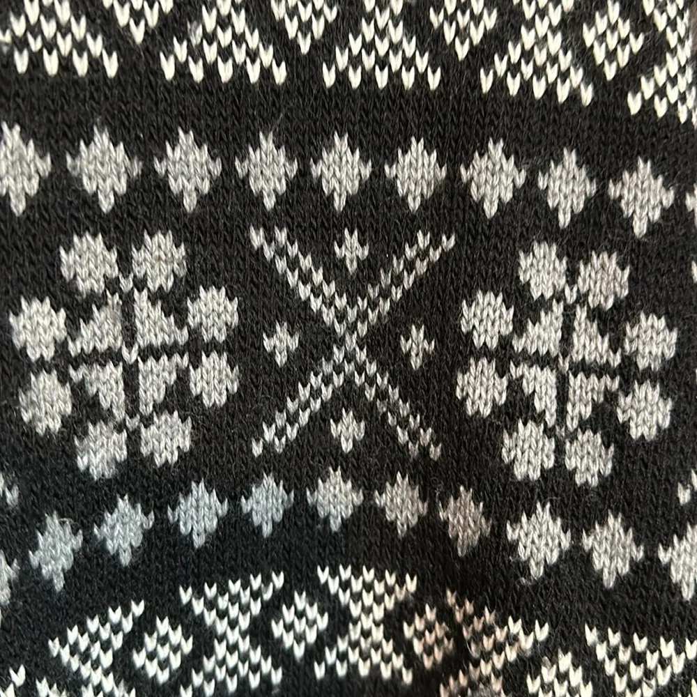 American Pride Vintage 1990s Black Gray White Patterned Stripes Sweater 22W - Image 9