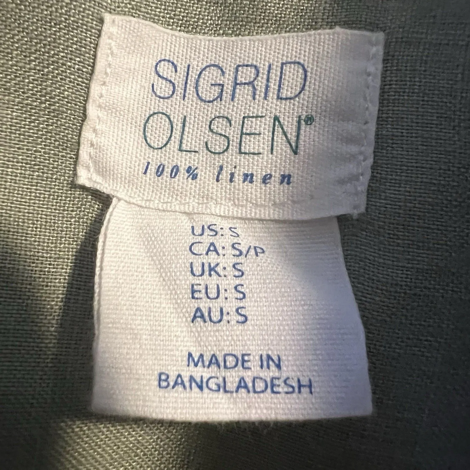 Sigrid Olsen Women’s Top Small 100 % Linen Button Up - Image 3