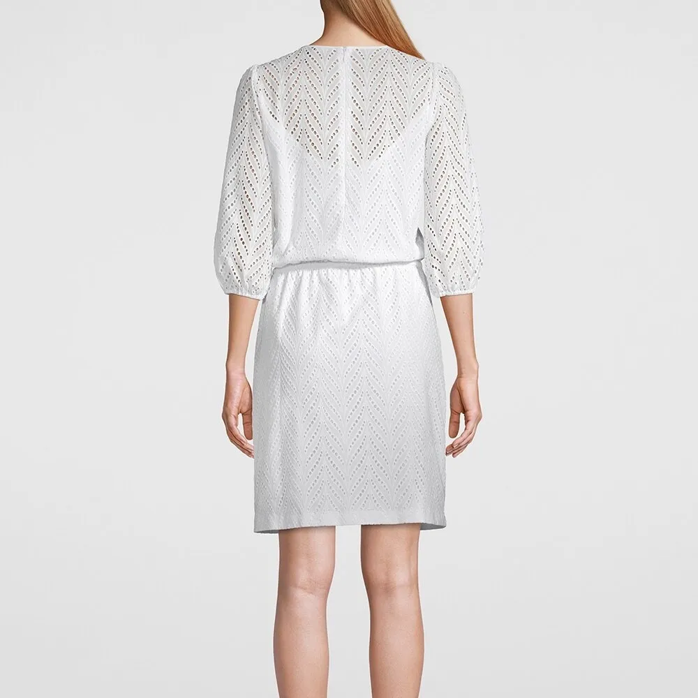 NWOT White House Black Market EYELET BLOUSON DRESS - Image 4