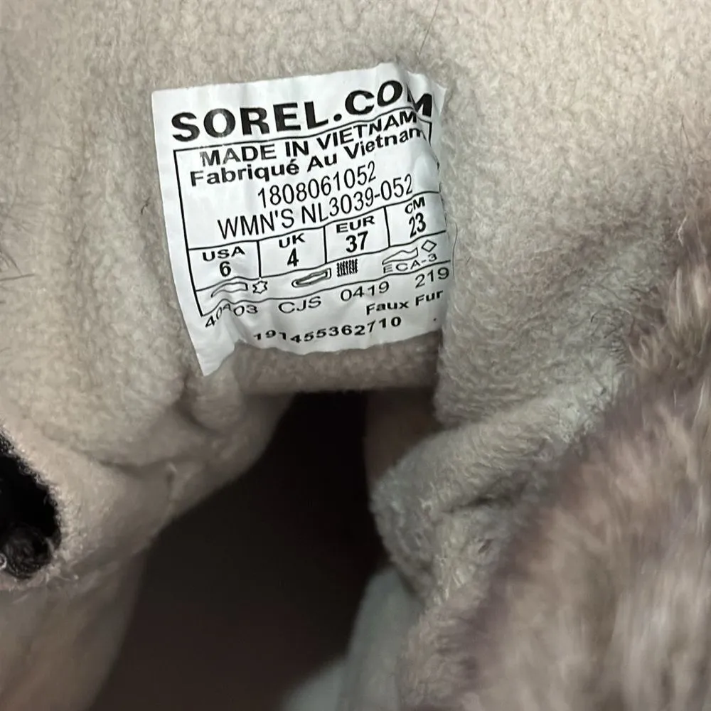 Sorel Women's Gray Fur-Trimmed Boots size 6 - Image 8