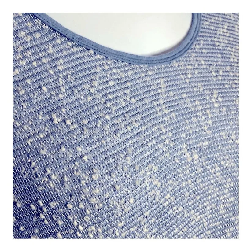 Junie & Jade Light Blue Bubble Stitch Sweater Medium Lace Flared Hem Size undefined - Image 8