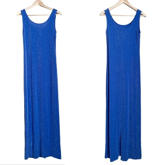 Alex Evenings Blue Sparkle Long Dress - Image 3