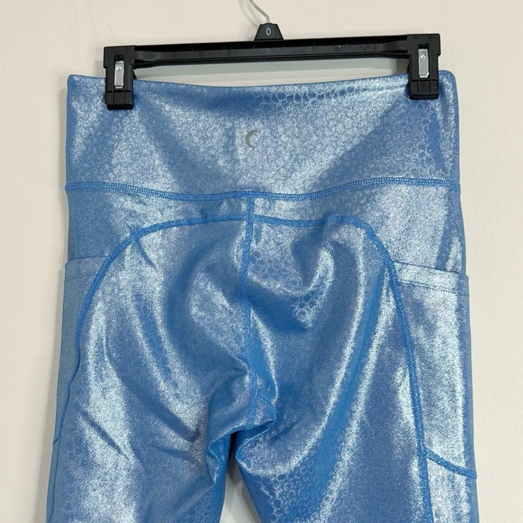 ZYIA Active Blue Mermaid Light n Tight Hi-Rise Capri Leggings size 8-10 - Image 4