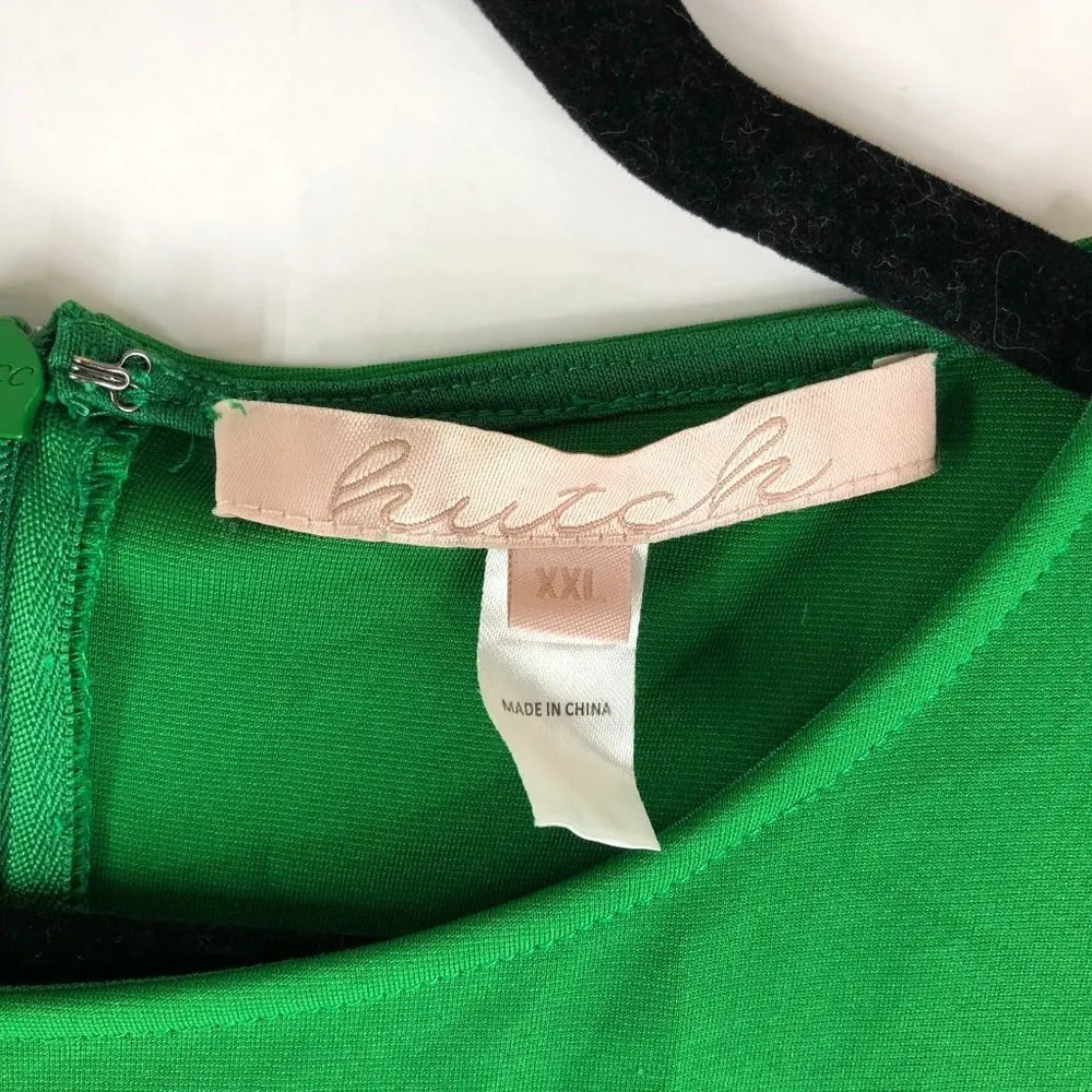 Hutch Womens Fit & Flare A Line Dress Sleeveless Skirt Round Neck Green XXL - Image 6