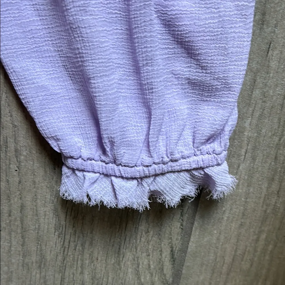 Free People Purple Crop Tie Front Blouse - Image 5