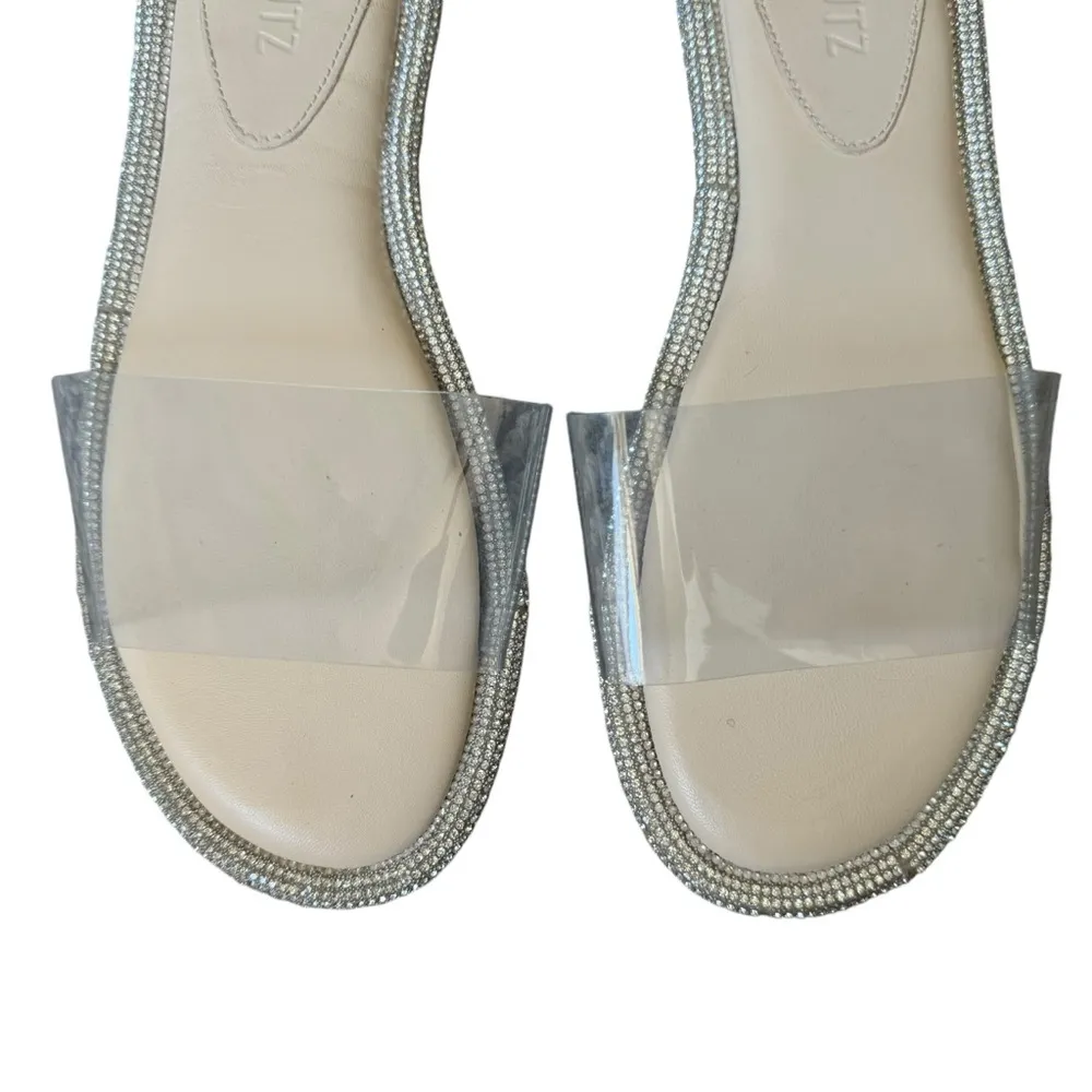 Schutz - Alcina Clear Strap Rhinestone Sandals Sz 8.5 - Image 3