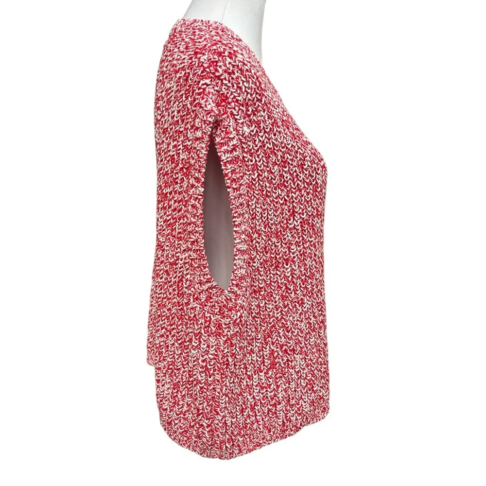 Zara Knit Sweater Vest Red White Size Large - Image 2