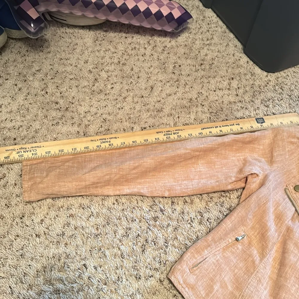 Lou & Grey 100% linen blush‎ moto jacket, small - Image 8