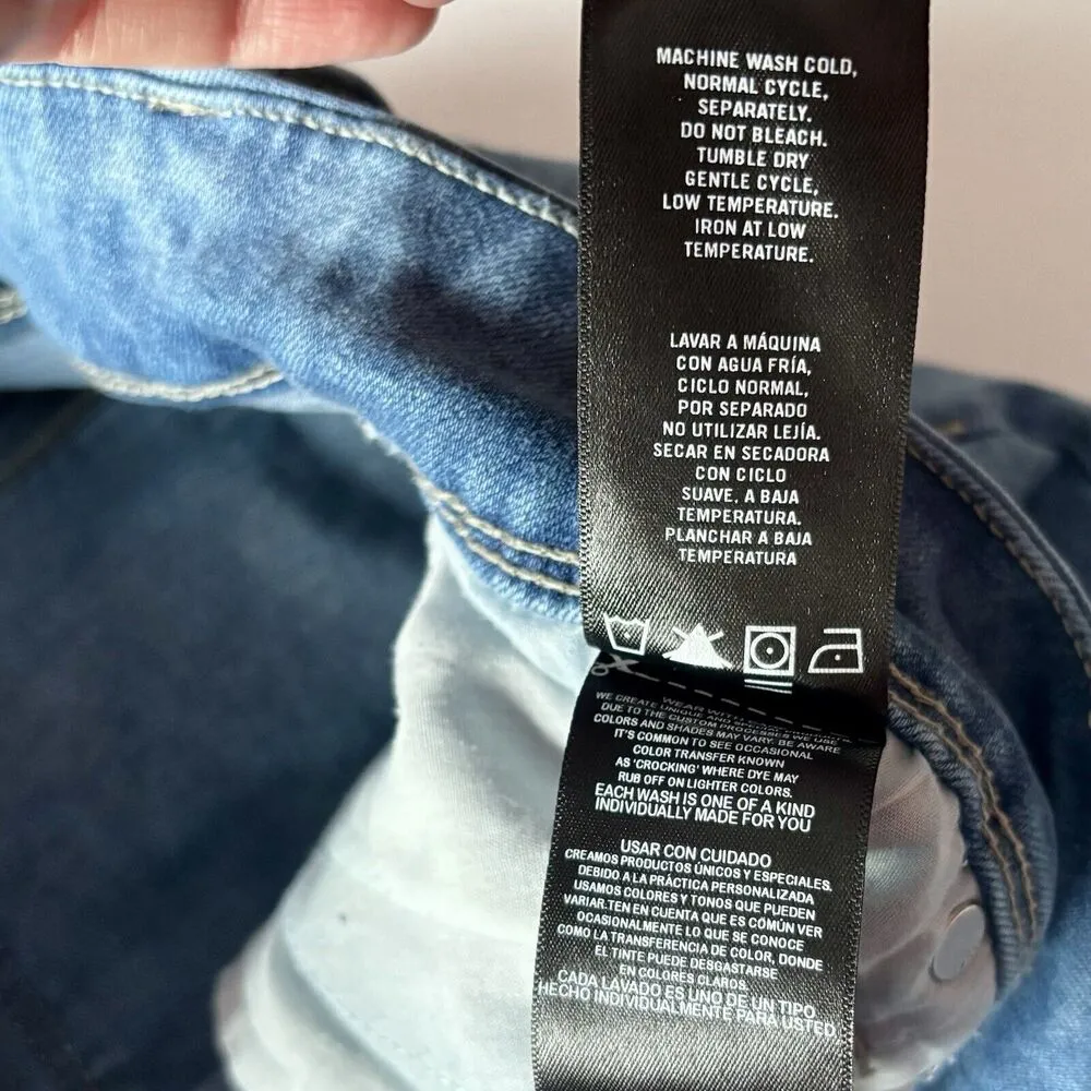 Hudson Midrise Straight Leg Blue Denim Jeans Women's Size 14 Festival Casual - Image 12