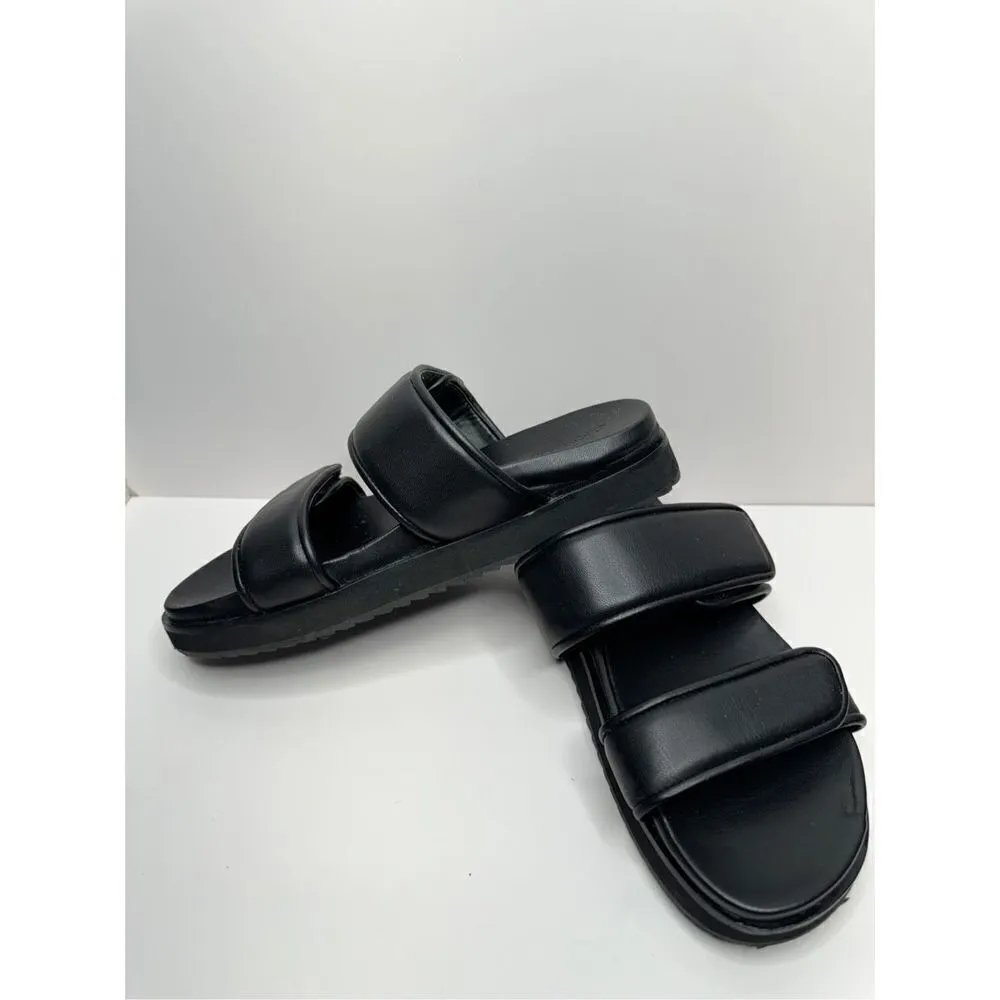 Open Edit  Sandals Size 6.5 Black Open Toe Finley Slides‎ - Image 8