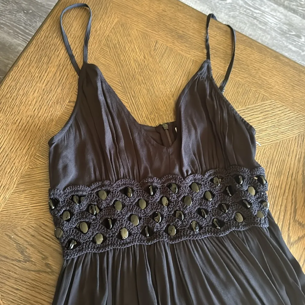 Topshop beaded waist maxi dress in black, Size 10, $129 - Image 5