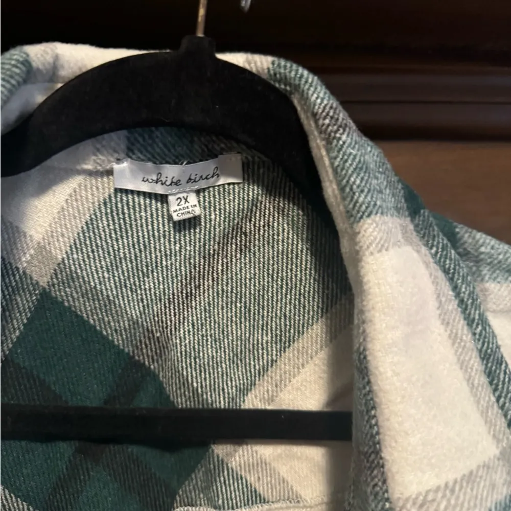 White Birch Green Plaid Shirt - Image 5