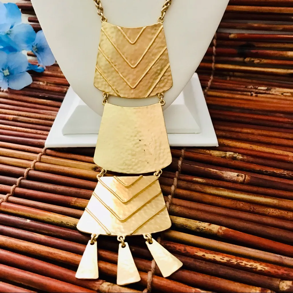 Chico's Chico’s Egyptian Feel Gold Tone Long  Necklace - Image 2