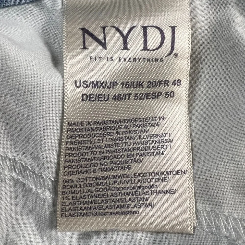 NYDJ Marilyn Straight Leg amid Rise Ankle Jeans Lift x Tuck Technology Size 16 - Image 10