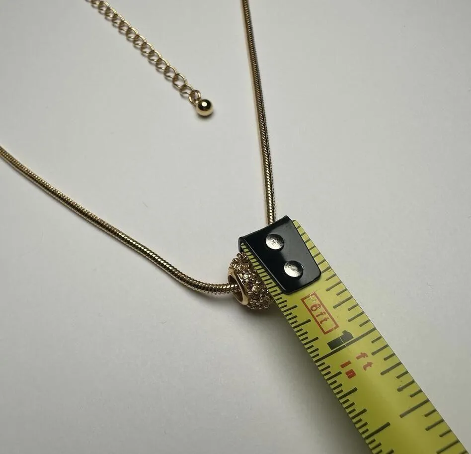 Joan Rivers Soft Brown Champagne Rhinestone Pendant Gold Tone Chain Necklace - Image 4