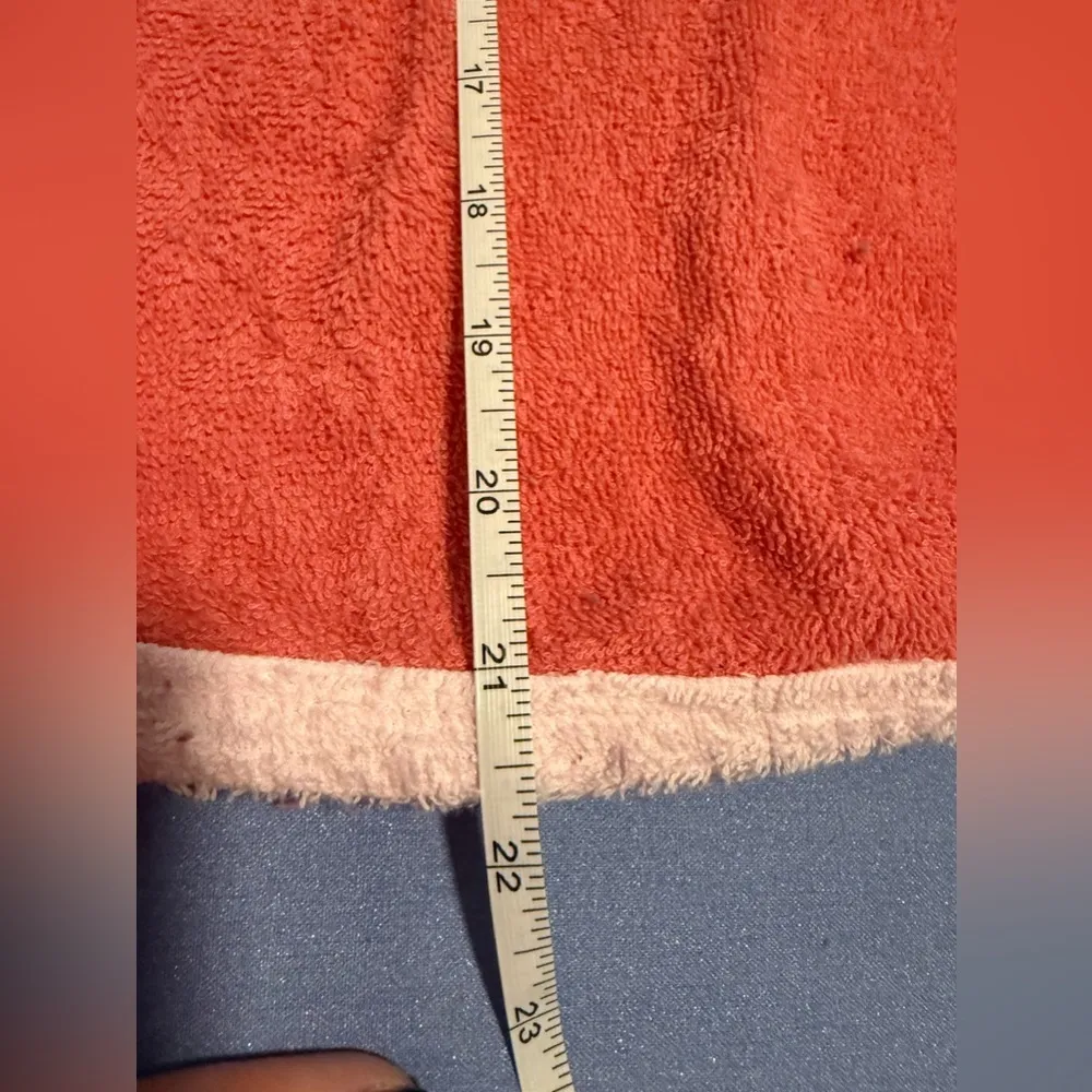 Pomander Place Vibrant Orange and Baby Pink Terry Cloth Sweatshirt Size M - Image 5