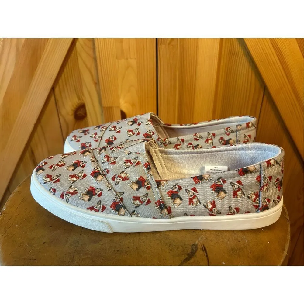 Isaac Mizrahi Shoes Womens 8.5 Slip On Sneakers Multicolor Corgi Dog Print Comfo - Image 3