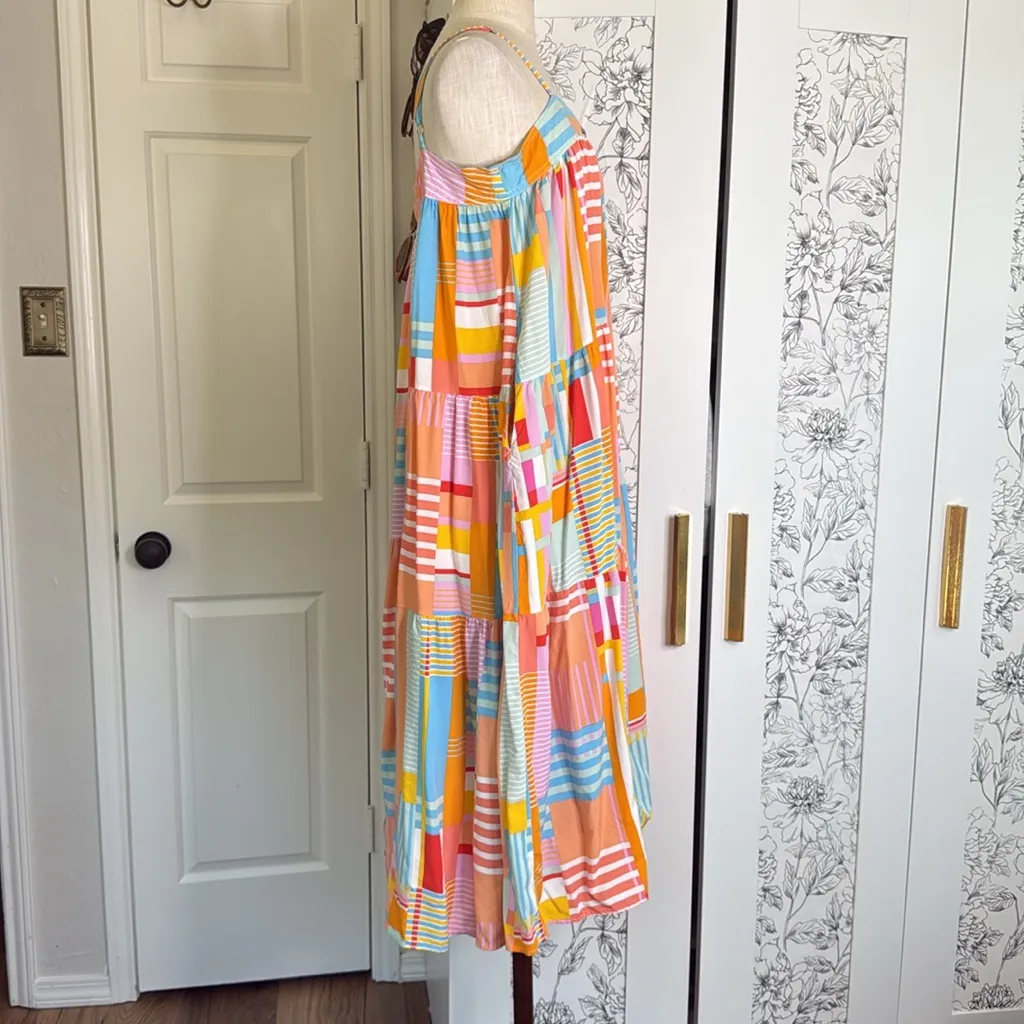 Abel the Label colorful rainbow tiered midi dress - Image 11