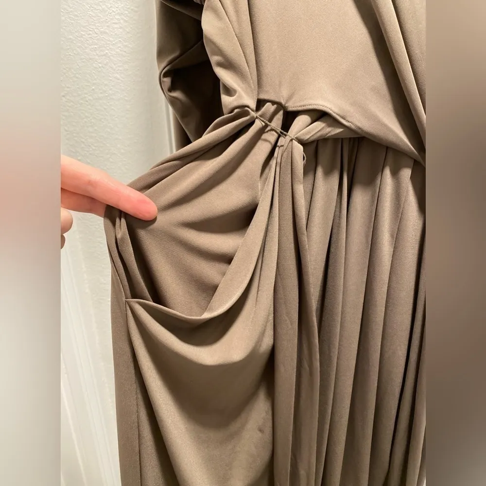 New BCBGMaxAzria Light Brown Mocha Dress - Image 4