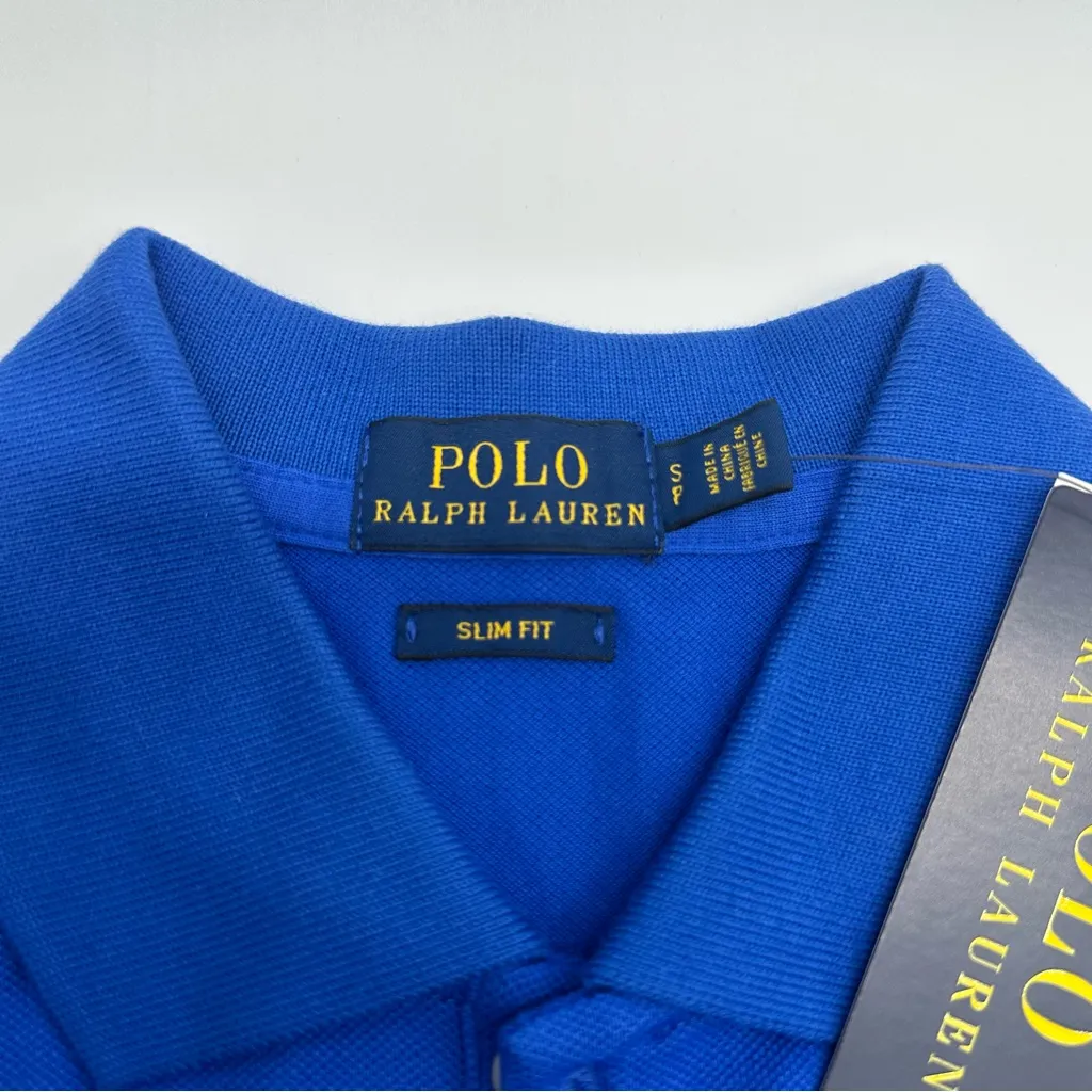 Ralph Lauren Polo Shirt Womens Small Petite Blue Slim Fit Preppy Casual Blue Size undefined - Image 6