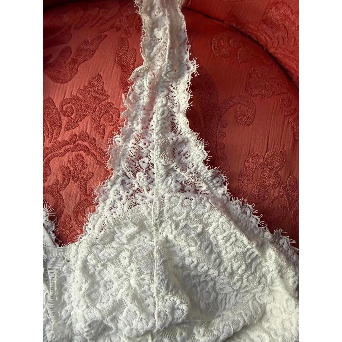 Aerie White Lace Bralette, Size Large - Image 8