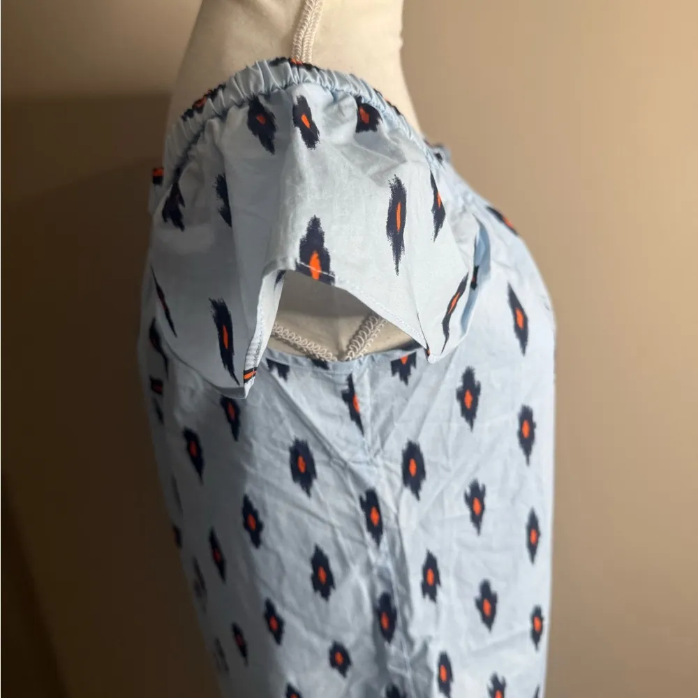 NWT j crew Blue Off-Shoulder Dress with Pattern small - Image 5