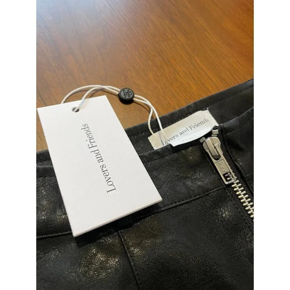Lovers + Friends pants Georgie Faux Leather in Black X-Small asis Vegan Trousers - Image 10