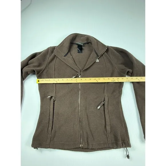 The‎ North Face Fleece Jacket Full Zip Pockets Brown Outdoors Womens S - Image 4
