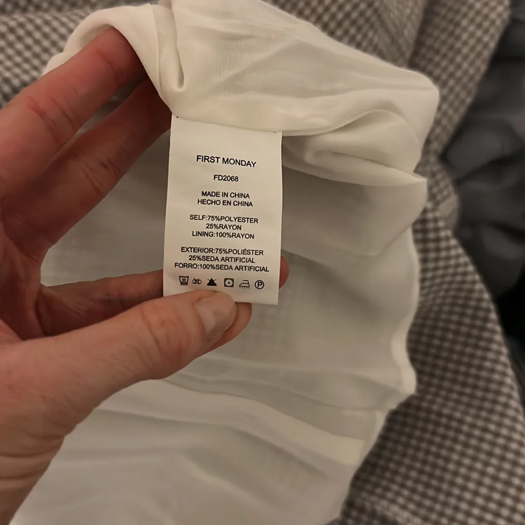 Cottagecore gingham button up midi dress Gray Size M - Image 5